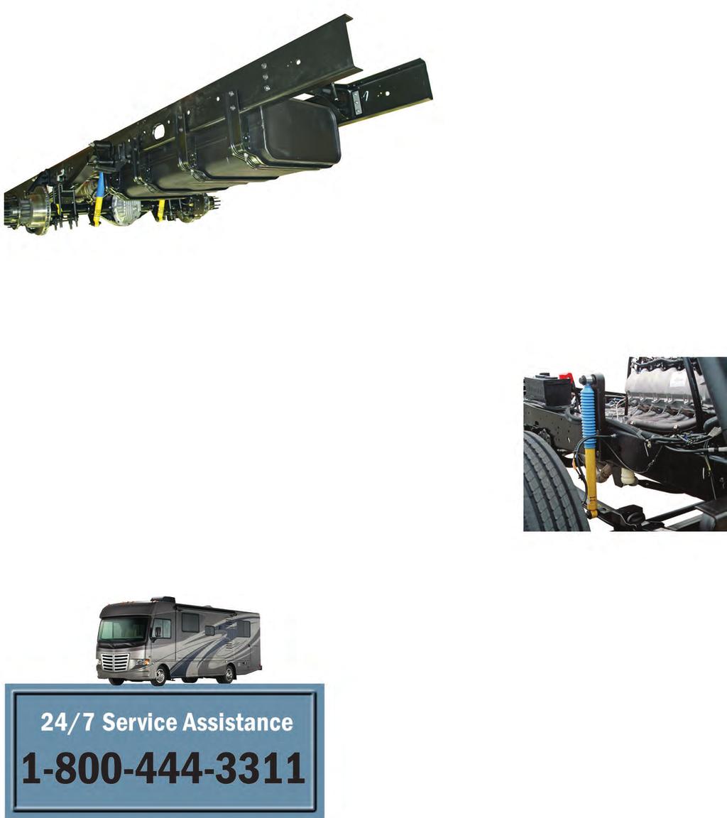 MOTORHOME CHASSIS* STRONG DURABLE FRAME The frame forms the foundation for the whole motorhome.