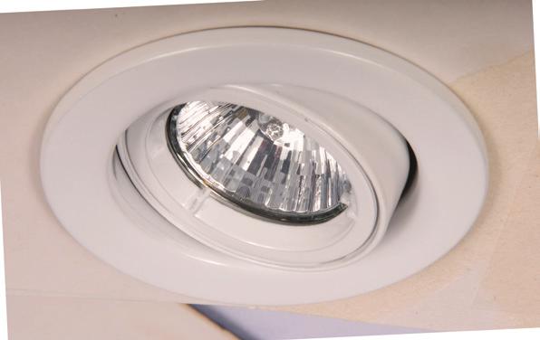 Mains Voltage Fire Rated Downlight Supplied complete with a Philips GU10 50W aluminised reflector (heat forward) lamp (35W lamp in IP65 fittings) Mounting springs suitable for single and double