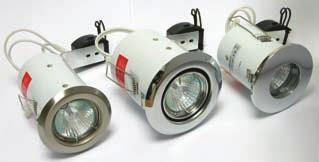 Transformer needed n Integrated Fire and Acoustic barrier Fire-Rated A12-6274* IP65 Mains Contractor Downlight n Part C compliant,