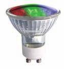 5 x 50mm ø n Daylight - 66Lm/W (330Lm) n Warm White - 60Lm/W (300Lm) K14-8538* GU10 7w Dimmable Hi-Powered LED *Colours: Cool White (CW), Daylight (D), Warm White (WW) n Dimmable n Instant start n No