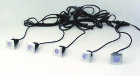 K05 3514* IP67 6-Light Mini Led Kit * Colour of LEDS: White (WH) or Blue (BL) n IP67 Rated n Plug and driver needs to be situated indoors unless housed in a