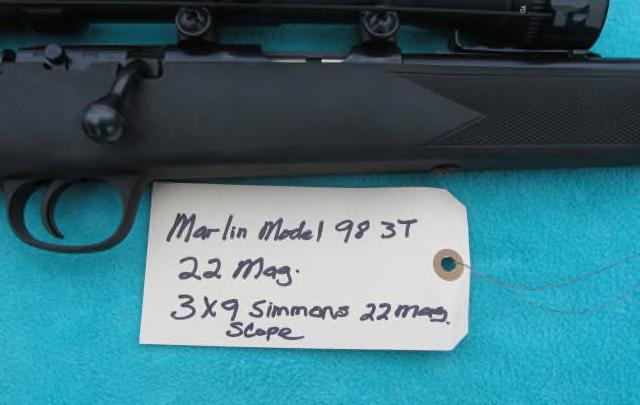 3 Marlin Model 98 3T 22 Mag