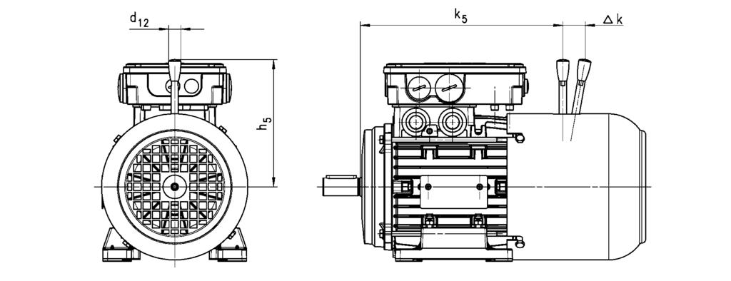 IE3 three-phase AC motors m240-p Accessories Spring-applied brake Manual release for 4-pole motors By using the manual release lever, the brake can be released manually in deenergised operating state.