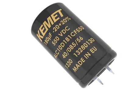 Snap-In Aluminum Electrolytic Capacitors ALC10, +85 C Overview Applications The KEMET ALC10 snap-in capacitors covers a wide range of case sizes and voltage ratings.