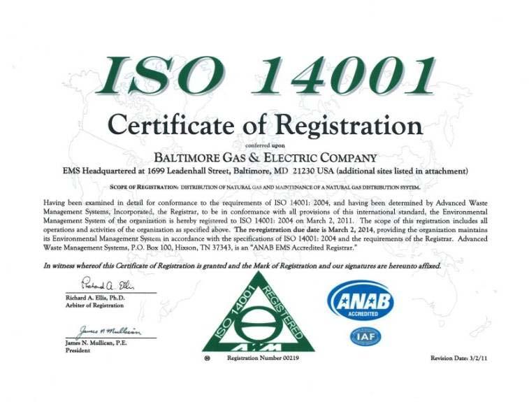 Benefits of ISO 14001 Certification Beyond Environmental Document revision and version control Training report