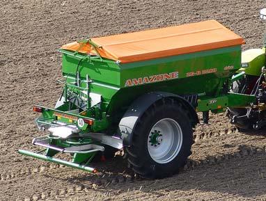 ZG-B Drive and ZG-B Precis spreaders - Speed registration with little slip via the ZG-B wheel sensor - Spread rate increments of choice (both or half side) to reduce over fertilisation in wedge and