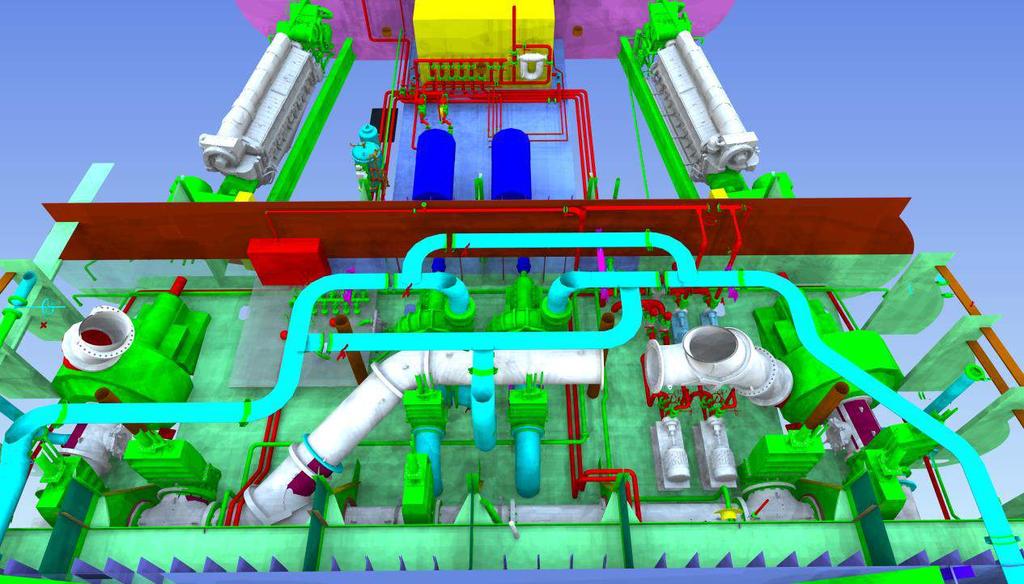 3D Model of Pump Room Diesel Pump Engine Jet