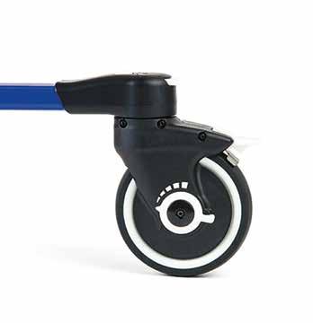 DYNAMIC PACER FUNCTIONS Multifunctional castors The Dynamic Pacer's castors are real