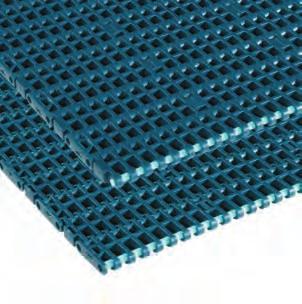 1000FG Direction of Travel MCC 1000 Series Flush Grid MatTop Photo shows Flush Grid 1000 Series MatTop molded in XLG material Information Capacity Number of Sprockets per ft of width per m of width