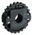 N1500 Thermoplastic Sprocket NS1500 Thermoplastic Split Sprocket 0.51 in (13.0 mm) Face 0.53 in (13.5 mm) Face Length thru Bore Bore Diameter Pitch Diameter Outside Diameter Length thru Bore 1.