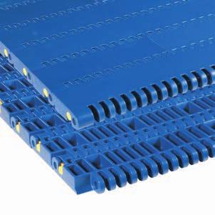 6995 Rexnord 6995 MatTop Height.72 in (18.3 mm) Photo shows 6995 Mattop chain molded in Blue cut Resistant (SMB) material.