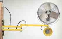Accessories 6 Fan, 18" in diameter, operates at 3 speeds providing up to 5500 CFM circulation.