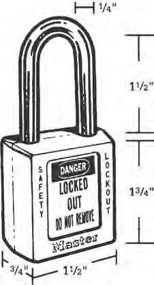Fax Your Order 800.447.2299 Safety Lock Outs Up to 6 workers can share a #420 lockout. Control cannot be activated until every worker has removed their lock. 555-2760 MAS-420 $7.