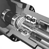 The high performance electromechanical cylinder consists of an SKF planetary roller screw directly driven through a coupling by a brushless motor.