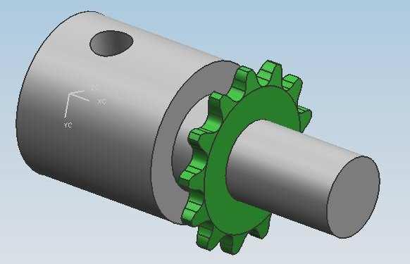 These will use a shoulder bolt through the shaft to transmit the torque. A CAD model of this part appears in Figure 27.