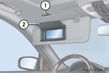 Controls in detail Useful features Useful features Vanity mirrors Vanity mirror in the sun visor!