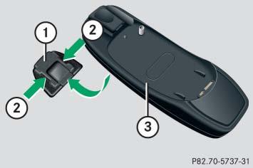 Controls in detail Useful features Installing a different mobile phone cradle: Mobile phone in the rear Your vehicle is equipped with Bluetooth.