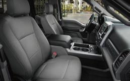 Crew Cab leather-trimmed interior in Black with
