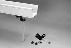 Kit Shown Alone and Attached to Threaded Rod FGS0610- XX Top Support C-Bracket Low Profile FGS-HNTS-XX-LP