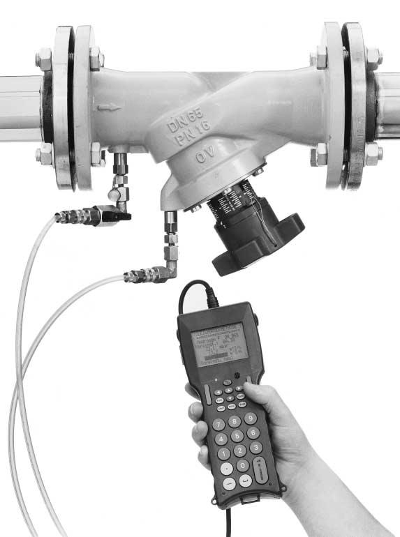 Measurement and regulation Flow-meter "OV-DMC 2 with memory and microprocessor featuring numerous functions and a wide range of applications: flow rate indication (in l/s, m 3 /h and gal/min)