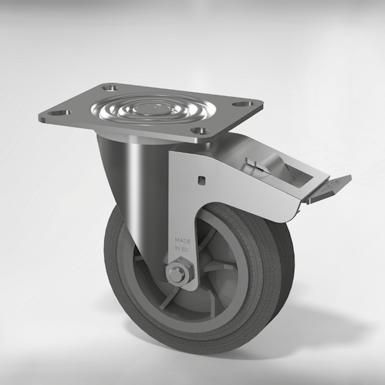 WHEELS WHEELS These Wheels with a mounting flange are particulary suitable for the shop floor, with their sturdy design and excellent running properties.