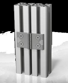 4 Door Accessories HINGES Range of Hinges to suit various applications. CONDUCTIVE HINGES Aluminium hinge available in all slot sizes.