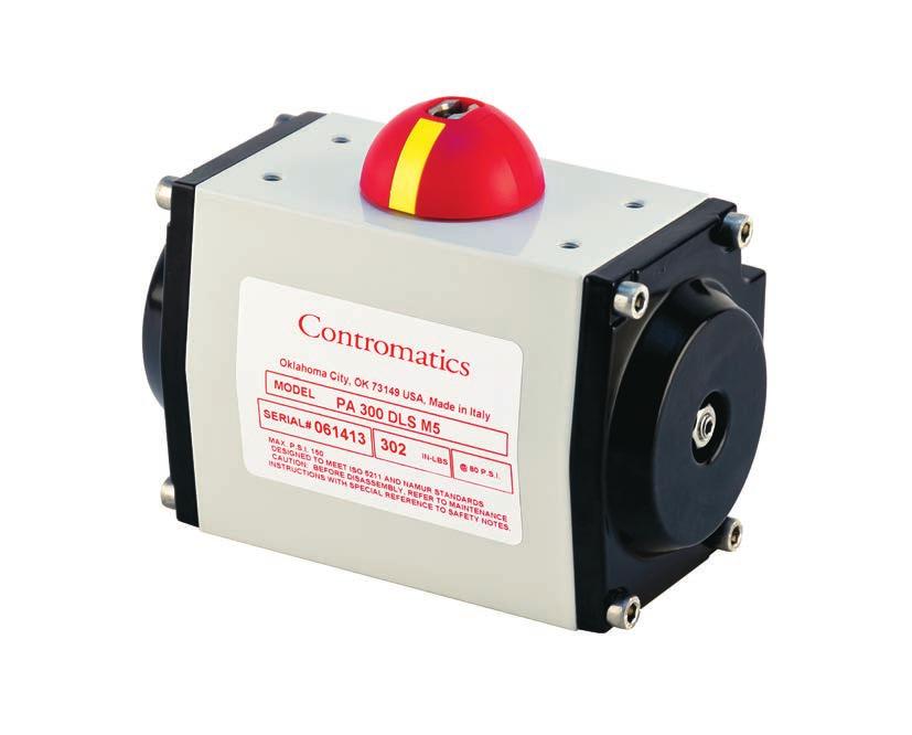 PA/PAS M5 Pneumatic Actuators Features Available In 15 sizes Dual rack & pinion design 90 & 180 rotation Standard design features double travel stops that can be adjusted while actuator is