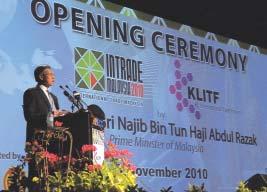 The Minister of International Trade and Industry, YB Dato Sri Mustapa Mohamed officiated the opening of INTRADE Malaysia 2010.