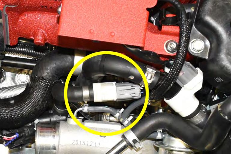 16. Next unplug the Passenger side Crankcase Ventilation Sensor that is located behind the