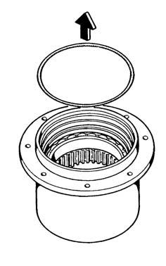 NOTE: Do not damage the top surface of the bearing as it is lapped (polished) to mate with the front seal ring. Figure 0-70-8 Thickness 0.50 in. (6.