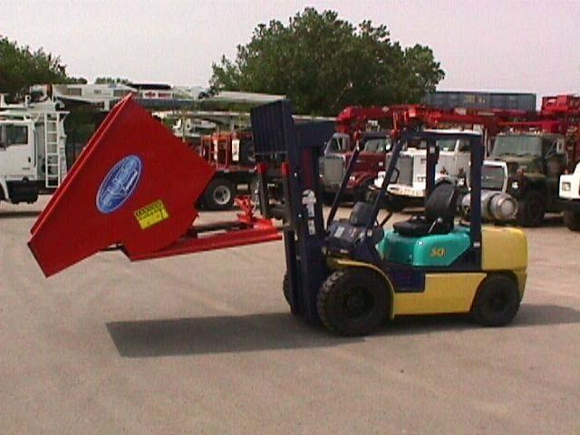 00 each Below is the popular Self Dumping Hopper. This welded steel hopper has a two cubic yard, 2000 lb capacity.