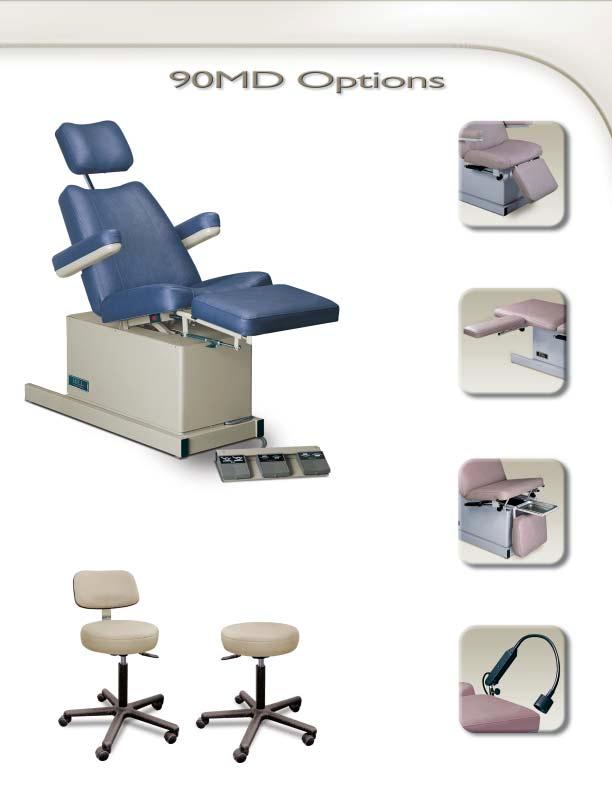 Trendelenburg The 90MD is available with an electric tilt feature for use with Trendelenburg treatments. (pull-out tray not available with this option).