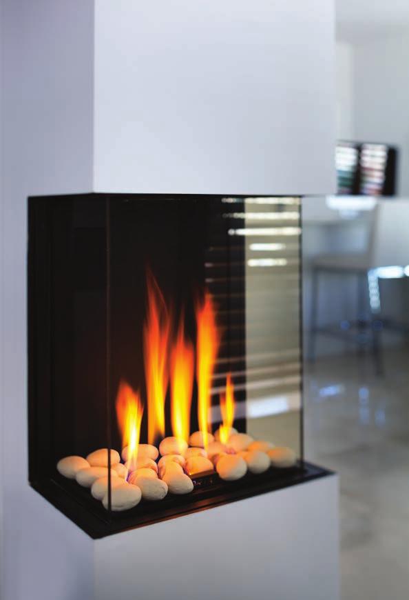 THREE SIDED Big or small, our built-in three sided fireplace is an architecturally