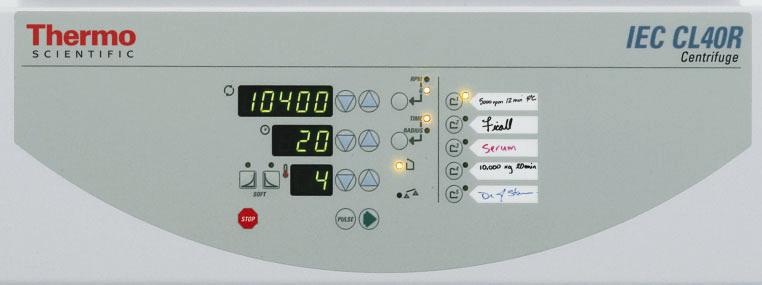 Thermo Scientific IEC CL40 and FL40 Centrifuge Series Power, Safety and Versatility for Multiple Applications The Thermo Scientific IEC CL40 and FL40 Centrifuge Series offers a sophisticated blend of