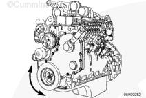 Page 16 of 22 Step: 15 With the fuel injection pump positioned at the correct plunger lift setting, use the gear puller, Part Number 3824469, or equivalent, to pull the injection pump gear off the