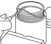 8. Clamp the oil chamber in a bench vise, and remove the body seal 0-ring. (Fig.