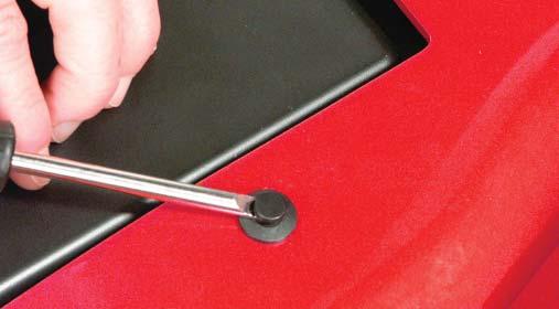 30 Use a 4mm allen key to remove the two fasteners that secure the drive wheel fender (fig 1.
