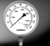 HW 60MM STAINLESS STEEL GAUGE Liquid Filled or Dry - Field Fillable Socket Welded to the Case Ranges to 20,000 psi Heavy Duty All Marsh Instruments Gauges are built for extended life, and designed