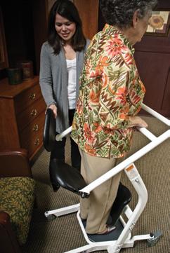 The Stand Assist is a convenient toileting alternative to a wheelchair.