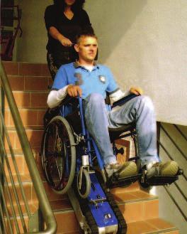 AAT - WHEELCHAIR MATE Economical when compared to stairway lifts and elevators Can be used on various stairways within a building Can be used when electrical power fails