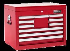 01 E010213B E010216B 8 DRAWER WIDE TOOL CHEST - Overall dimensions: W.1065 x D.459 x H.490mm - 4 Drawers: W.322 x D.420 x H.65mm (Drawer Body). Drawer load: 10kg. Storage volume: 9.