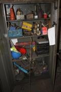 112 STEEL WORK BENCH AND VICE 113 CABINET