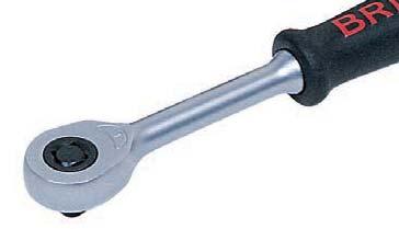 The twin pawl mechanism of this ratchet uses a different pawl for each direction of travel.