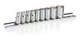 5, 6, 7, 8, 9, 10, 11, 12, 13, 14 2 1/4 SD Extension bars 50 and 150 1/4 SD Universal joint 1/4 SD 1/4 Hexagon drive bit holder 27 Piece 1/4 Square
