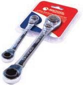 maximum strength Precision machined and hardened mechanism Double Ended Ratcheting Wrench Set.