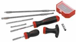 Bit Storage in handle G80057 43.86# 4 pce GearWrench Screwdriver Set Long blade screwdrivers : PH2 x 16 Phillips - 3/16 x 10, 3/8 x 12, 3/8 x 16 slotted G82781 19.