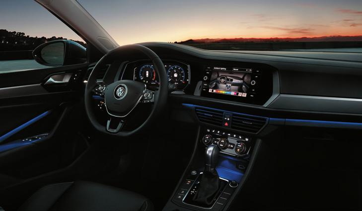 10-color customizable interior ambient lighting Having 10 colors of ambient light is a first for Volkswagen, and this