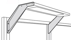 CANTILEVER LIGT BRACKETS CB CBL SIE FRONT Brackets provide overhead frame-mounted support for igh Performance Task Lights and Overhead Tool Travelers.