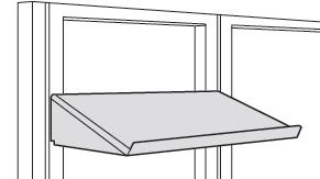 Shelves mount flat or in a sloped position. Load capacity 200 lbs. evenly distributed.