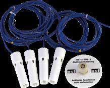 The 5 m long shielded sensor cable can be extended up to 50 m (price on request). Protection class IP 40.